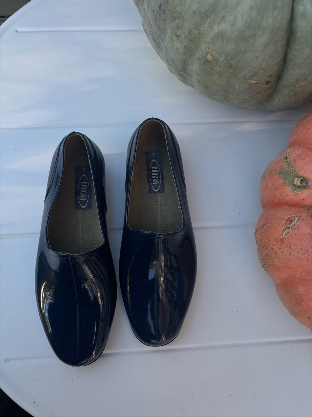 Cougar Navy Patent Slip-On Flats